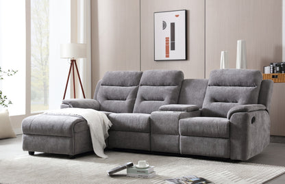 KURT 2 SEATER CHAISE WITH CONSOLE