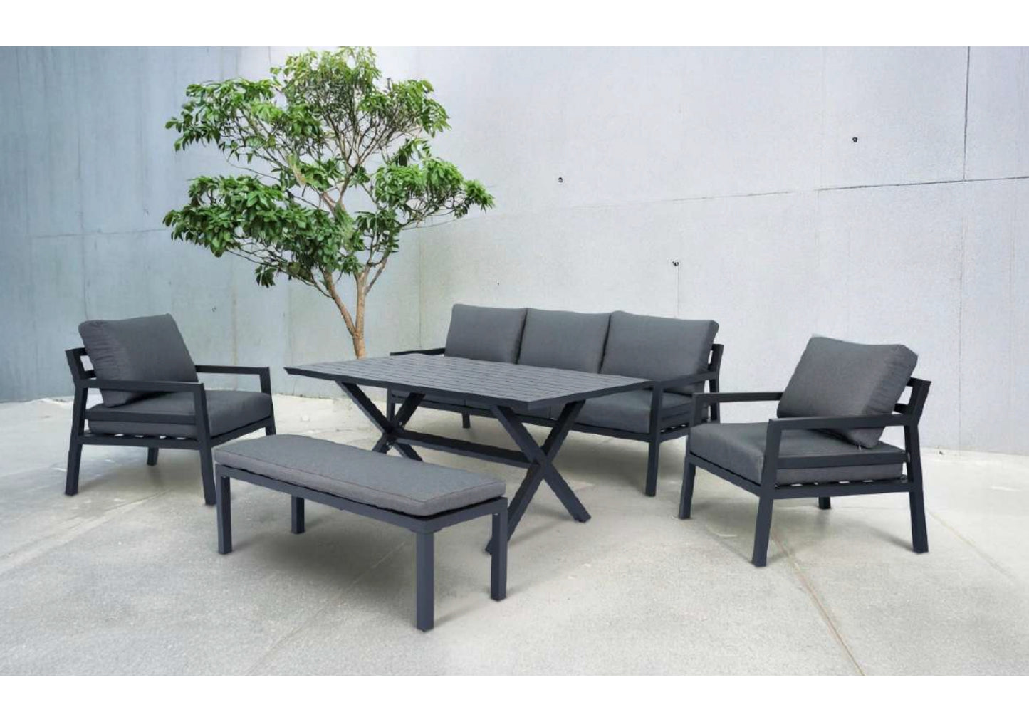 MANTUA 3-1-1 DINING TABLE LOUNGE SET
