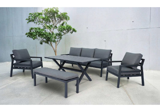 MANTUA 3-1-1 DINING TABLE LOUNGE SET